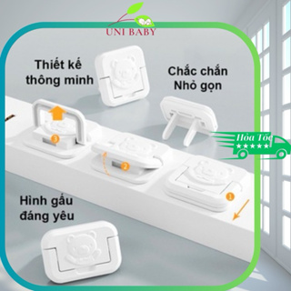 Nút bịt ổ điện chống giật, an toàn cho bé có quai tháo ra dễ dàng, nhỏ gọn chắc chắn