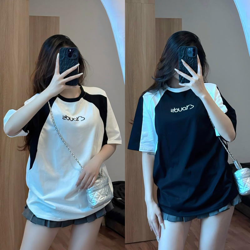 Áo thun tay lỡ 3158 Cloud thêu phối form rộng chất cotton khô, áo phông unisex giá rẻ local brand phong cách GTM 2024