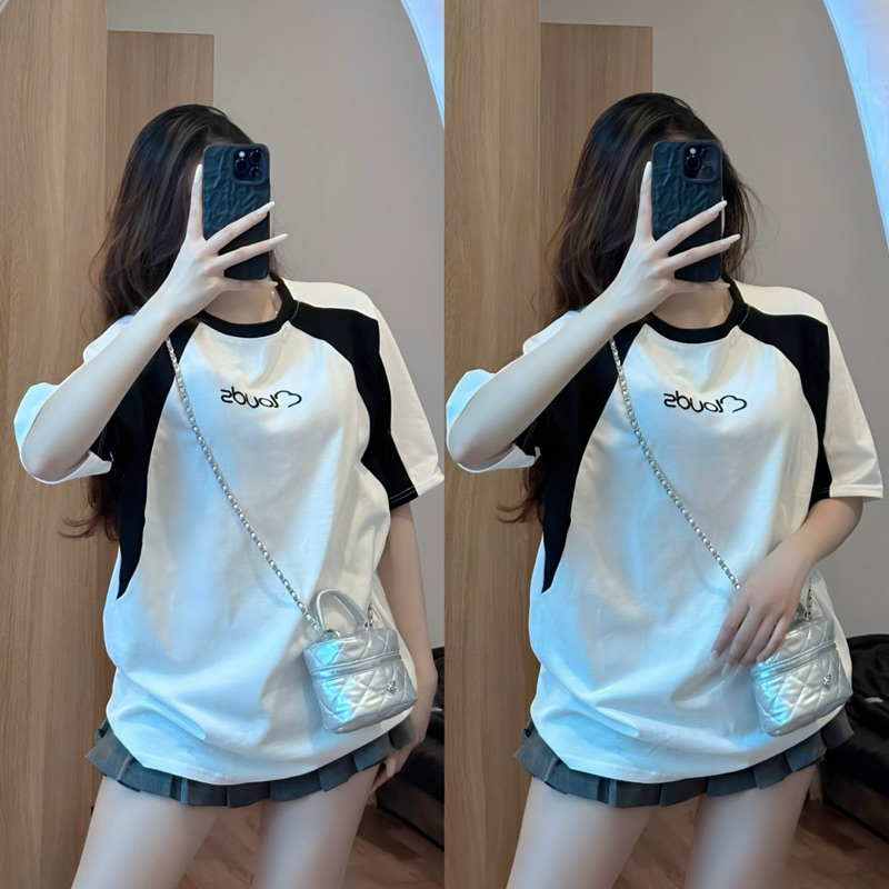 Áo thun tay lỡ 3158 Cloud thêu phối form rộng chất cotton khô, áo phông unisex giá rẻ local brand phong cách GTM 2024