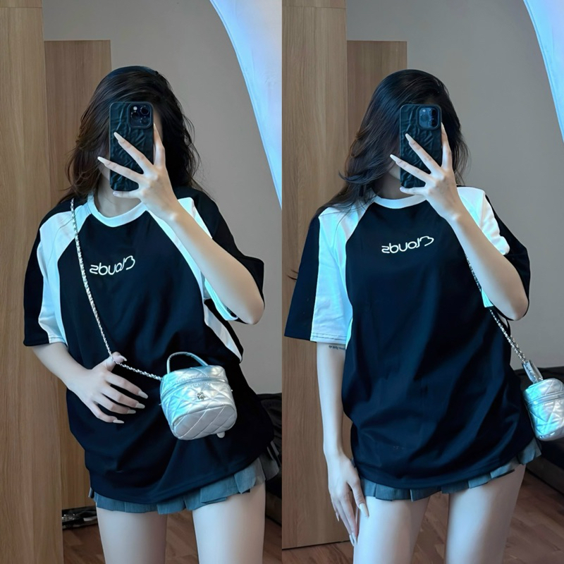 Áo thun tay lỡ 3158 Cloud thêu phối form rộng chất cotton khô, áo phông unisex giá rẻ local brand phong cách GTM 2024