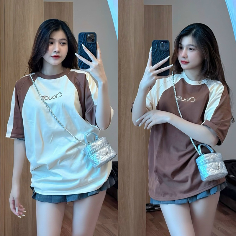 Áo thun tay lỡ 3158 Cloud thêu phối form rộng chất cotton khô, áo phông unisex giá rẻ local brand phong cách GTM 2024