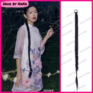  Một dây chun buộc Đuôi Tóc Giả Thắt Bím Chụp Ảnh Áo Dài Tết 2025 Dài 100cm X167 
