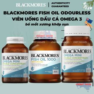[Hàng Chuẩn ÚC] Blackmores Omega Mini Double Concentrate - Viên Uống Dầu cá Không Mùi Mini Caps 400 viên