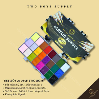Set bột 24 màu lì 05,set 24màu nhũ 08,bộ bột màu, dẽo mịn, làm hoa đắp bột
