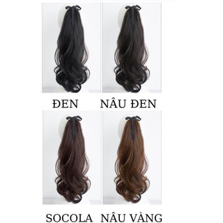 Tóc giả cột xoăn đuôi 60cm, tóc tơ cao cấp