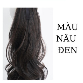 Tóc giả cột xoăn đuôi 60cm, tóc tơ cao cấp