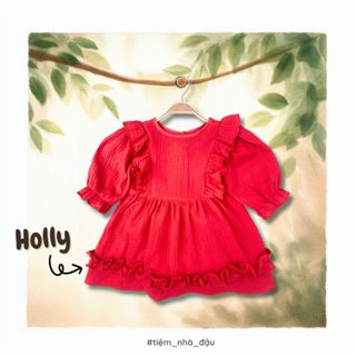 [Tiệm Nhà Đậu - Holly] - Đầm bé gái thiết kế vải xô muslin