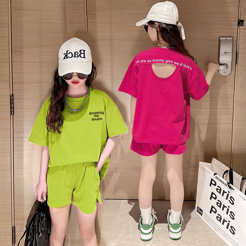 Bộ quần áo mùa hè bé gái "DREAM ME"  size từ 18-50kg. Thiết kế năng động, thoải mái. phong cách thể thao