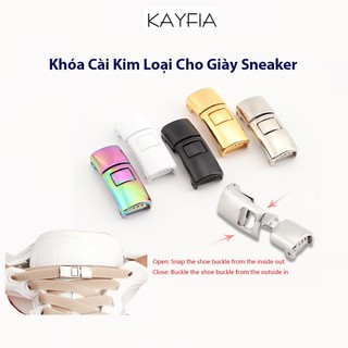 KAYFIA - Khóa Cài Kim Loại Cho Giày Thể Thao, Sneaker trẻ em, Người Lớn