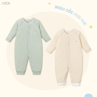 NOUS Bộ Body dài vải petit mềm mịn sơ sinh