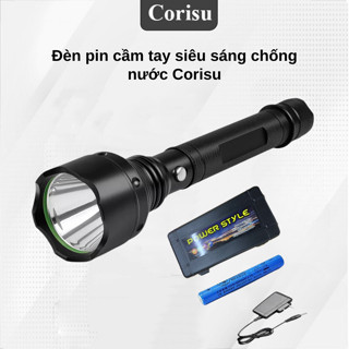 Đèn Pin Chiếu Siêu Sáng Corisu Ultra Power LY S015, Chống Thấm Nước, Pin Cực Trâu, Chiếu Cực Xa Tới 500m