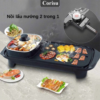 Nồi lẩu nướng 2 in 1 SEKA HUAXUNGXI bếp lẩu nướng 2 ngăn đa năng