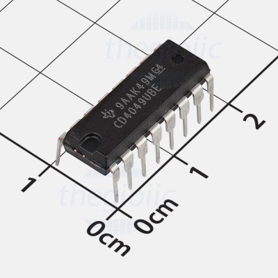 [3 Cái]- CD4049UBE IC Hex Inverter, 16-DIP