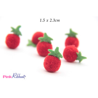 *[SET 5C] Charm bông len các mẫu, quả cherry len làm kẹp tóc, móc treo chìa khóa, diy, handmade