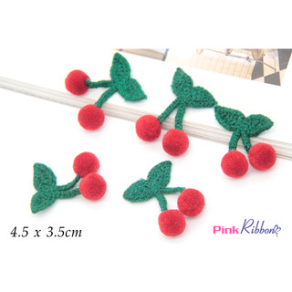*[SET 5C] Charm bông len các mẫu, quả cherry len làm kẹp tóc, móc treo chìa khóa, diy, handmade