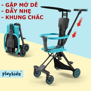 Xe đẩy Playkids X1 chính hãng, xe đẩy gấp gọn cho bé ngồi, đầy đủ mái che và đệm, dễ dàng mang đi du lịch