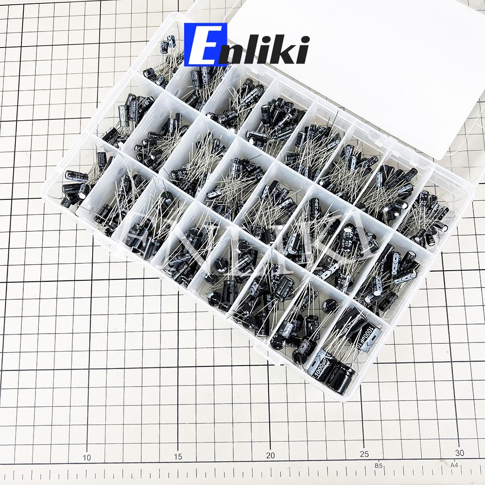Combo Tụ Hóa 0.1uF - 1000uF (24 loại - 500 Cái)
