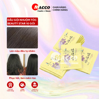 Set 10 Gói Dầu Gội Đen Tóc Nhân Sâm Beauty Star Hàn Quốc