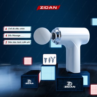 Máy massage cầm tay mini cao cấp có cảm biến Zidan chính hãng mát xa gun bộ máy giãn cơ đấm lưng nhỏ gọn 6 chế độ