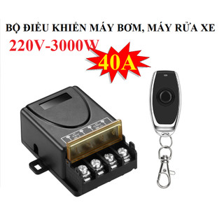 Bộ công tắc điều khiển từ xa RF 40A 4000W 220V 100 MÉT 1 NÚT BẬT TẮT cho máy bơm máy rửa xe