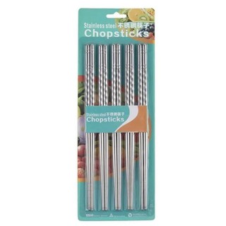 Bộ 5 Đôi Đũa Inox Xoắn Cao Cấp