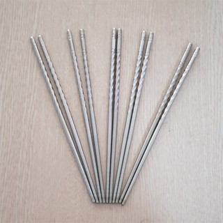 Bộ 5 Đôi Đũa Inox Xoắn Cao Cấp