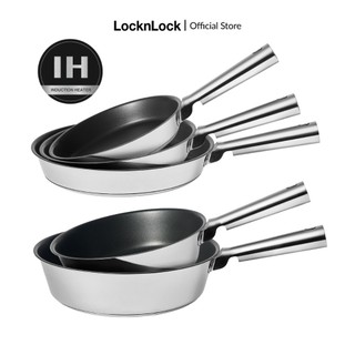 Chảo sâu lòng bằng thép không gỉ chống dính 3 lớp Lock&Lock SUIT STS bếp từ, điện, hồng ngoại