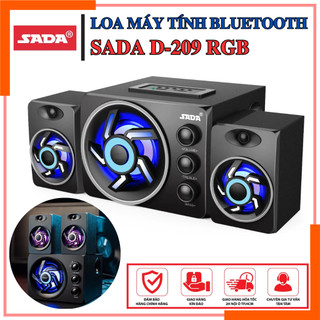 Loa máy tính bluetooth SADA D-209, Âm bass mạnh mẽ, có đèn led RGB nhiều màu, đa dạng kết nối