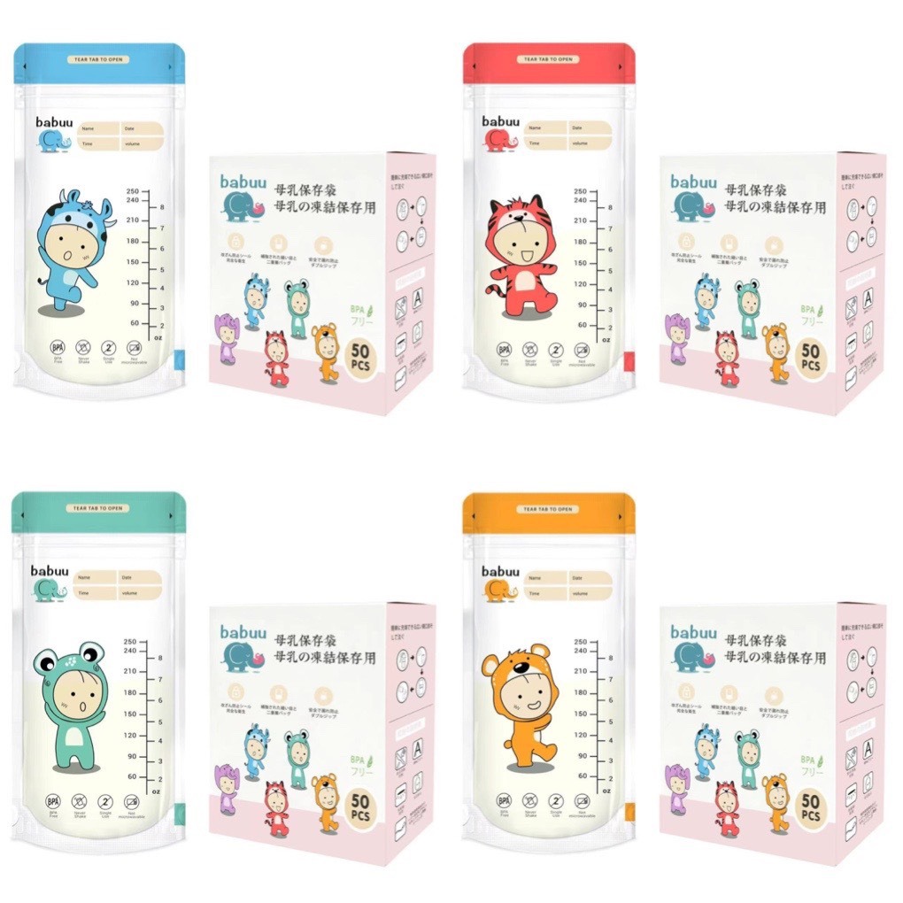 Túi trữ sữa Babuu 100ml,150ml,200ml,250ml