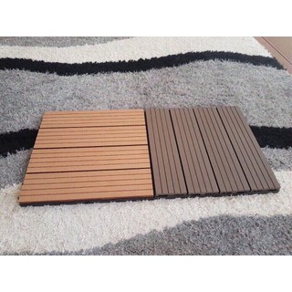 combo 20 vỉ sàn gỗ nhựa ngoài trời dành cho ban công, sân vườn, kt 30x30cm