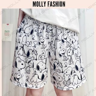 Quần Short hoạt hình Unisex SNOOPYLOVE ❤️ Quần đùi nam nữ mặc nhà Freesize 38-65kg Molly Fashion