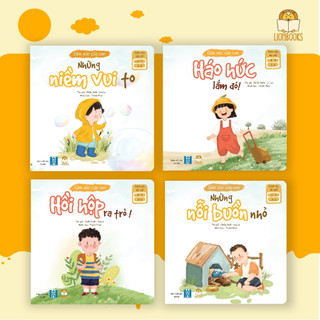 Bộ 4 sách cảm xúc của con - những nỗi buồn nhỏ - niềm vui to - hồi hộp ra trò - háo hức lắm đó - lionbooks