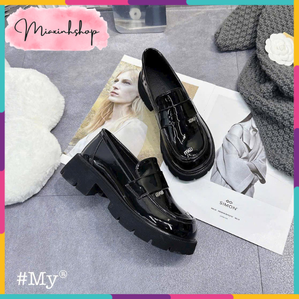Giày Đốc Nữ Da Bóng Tag Miu nhỏ đi êm chân LOẠI 1 FULL HỘP
