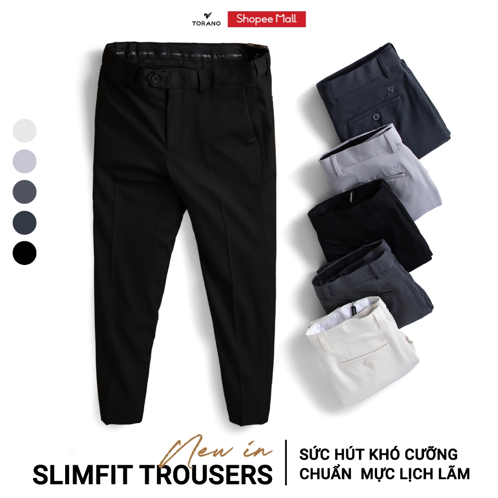 Quần âu REGULAR TROUSER TORANO regularfit trơn phom regular fit vừa vặn, tôn dáng tự nhiên GABT004 | BigBuy360 - bigbuy360.vn
