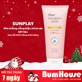Kem chống nắng dưỡng thể trắng mịn Sunplay Skin Aqua UV Body Whitening Lotion SPF 50+ PA++++ (150g)