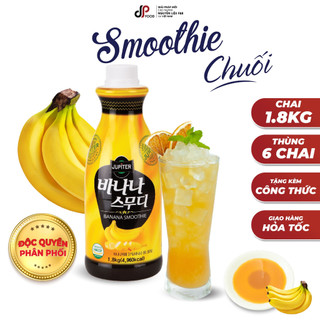 Sốt Chuối Nghiền Nhuyễn Jupiter - Chai 1,8kg - Smoothie Nhập Khẩu Hàn Quốc - Pha Trà Trái Cây, Đá Xay, Trà Sữa,...