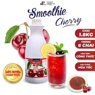 Sốt Cherry Nghiền Nhuyễn Jupiter - Chai 1,8kg - Nhập Khẩu Hàn Quốc - Pha Trà Trái Cây, Đá Xay, Trà Sữa,...