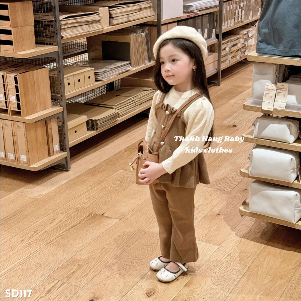 Set len cho bé gái Thanh Hằng Baby, bộ diện mùa đông bé gái từ 11kg - 31kg