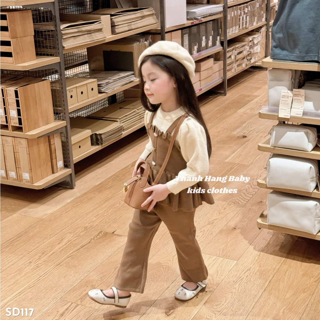 Set len cho bé gái Thanh Hằng Baby, bộ diện mùa đông bé gái từ 11kg - 31kg