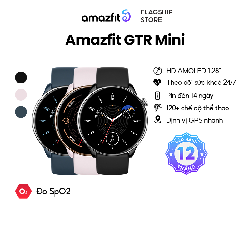 Đồng hồ thông minh Amazfit GTR Mini | Thiết kế nhỏ gọn - Thép không gỉ | Hàng Chính Hãng