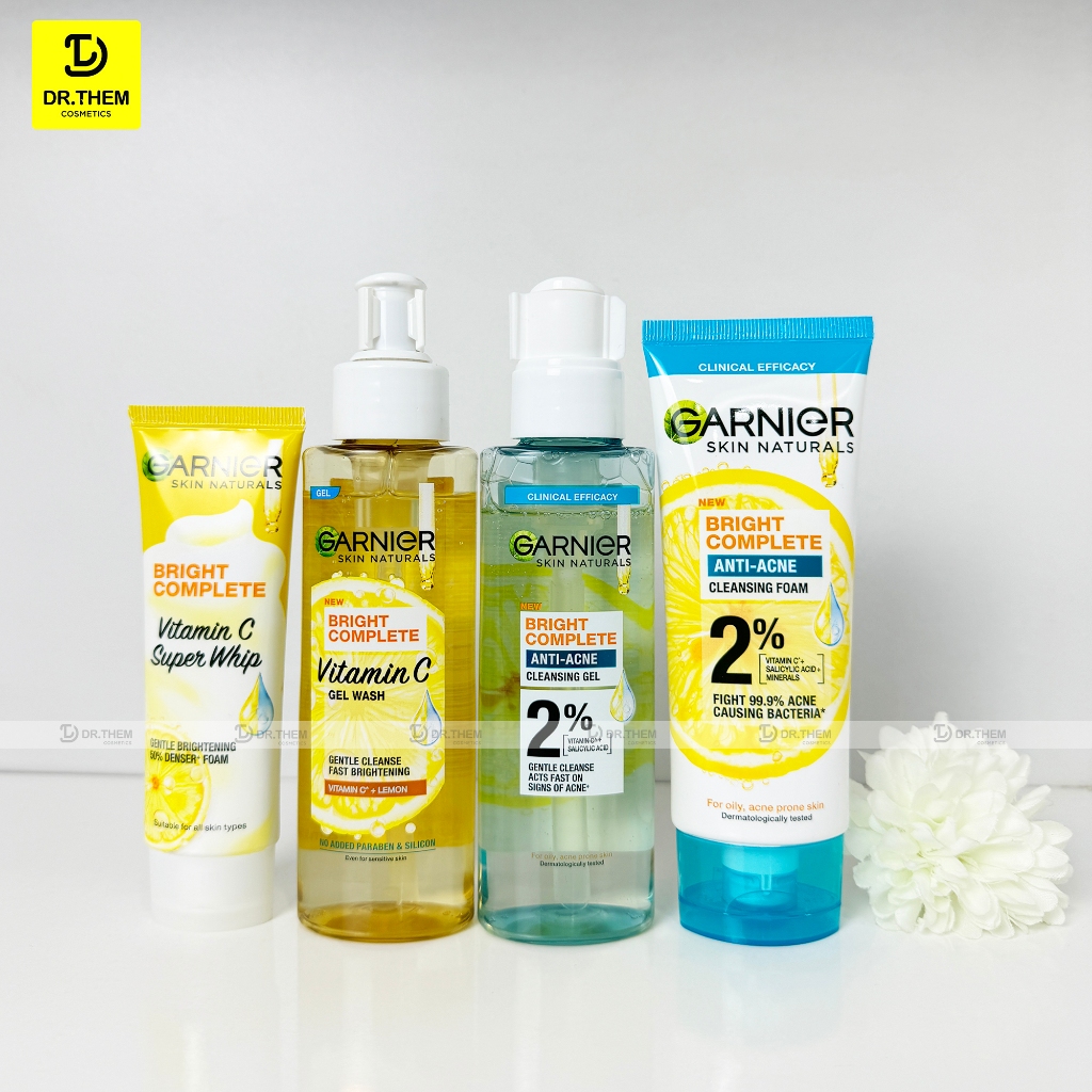 Sữa Rửa Mặt Garnier Ngừa Mụn & Sáng Da Garnier Bright Complete Anti-Acne Foam 100ml / 120ml- Dr Thêm
