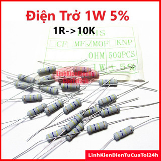 Điện trở công suất 1w sai số 5% giá trị từ 1r đến 10k