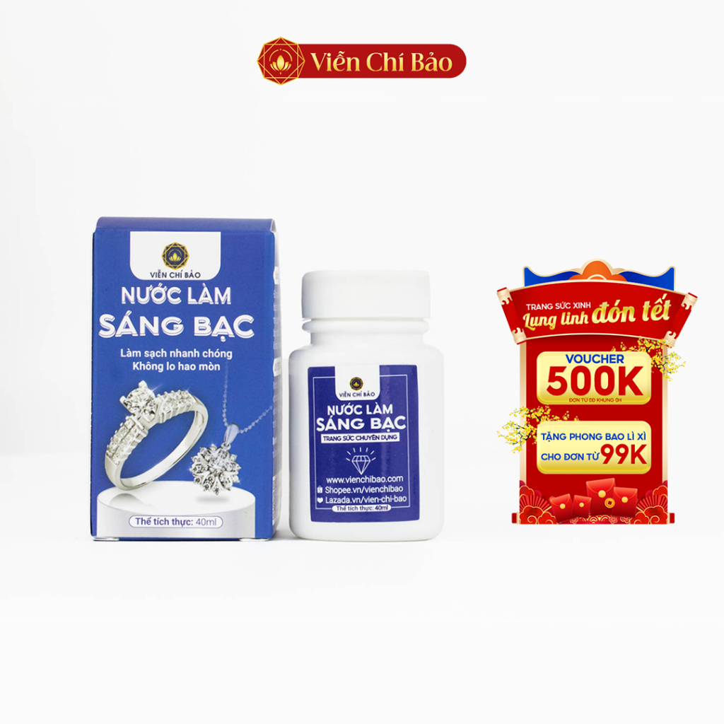 Dung dịch làm sáng trang sức vàng bạc chuyên dụng 40ml thương hiệu Viễn Chí Bảo NRB001