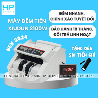 Máy đếm tiền mini - Xiudun 2100W, có màn hình rời, siêu bền, bảo hành 18 tháng