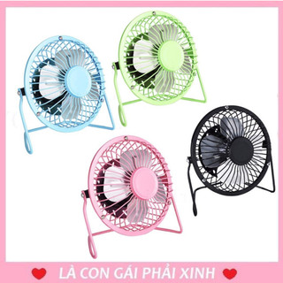 Quạt mini. quạt usb để bàn, lồng sắt chắc chắn, xoay 360 độ, có công tắc tiện lợi, quạt thổi bay cái nóng