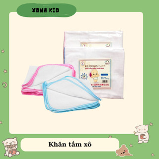 Khăn xô tắm trắng 4,5,6 lớp siêu mềm siêu thấm, hàng xuất Nhật, khăn tắm cho bé