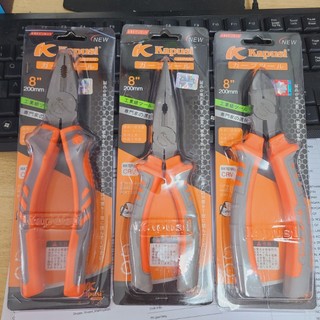 Bộ 3 kìm cắt + nhọn + điện kapusi 8 inch thép crv