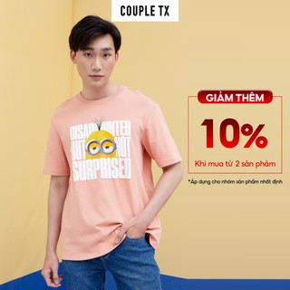 Áo thun nam couple tx relax fit minions in surprised mts 1211