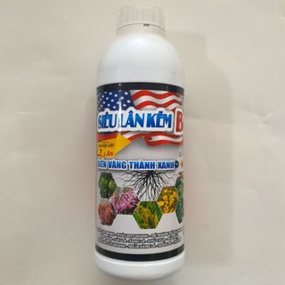 Phân bón lá Siêu Lân Kẽm Bo xanh cây, dày lá, phát đọt, biến vàng thành xanh - 1 lít