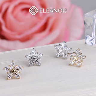 Bông tai nữ chuôi bạc 925 Eleanor Accessories hình hoa tuyết phụ kiện trang sức khuyên tai 3322